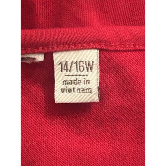 Christmas Red Blouse Size 14/16W It’s Beginning To Look A Lot Like Cocktails...‎ - Picture 6 of 7